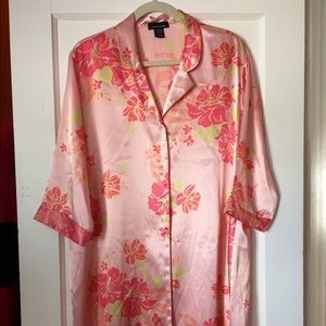 Jones New York Floral Pink Sleep Shirt Sz XL NWOT